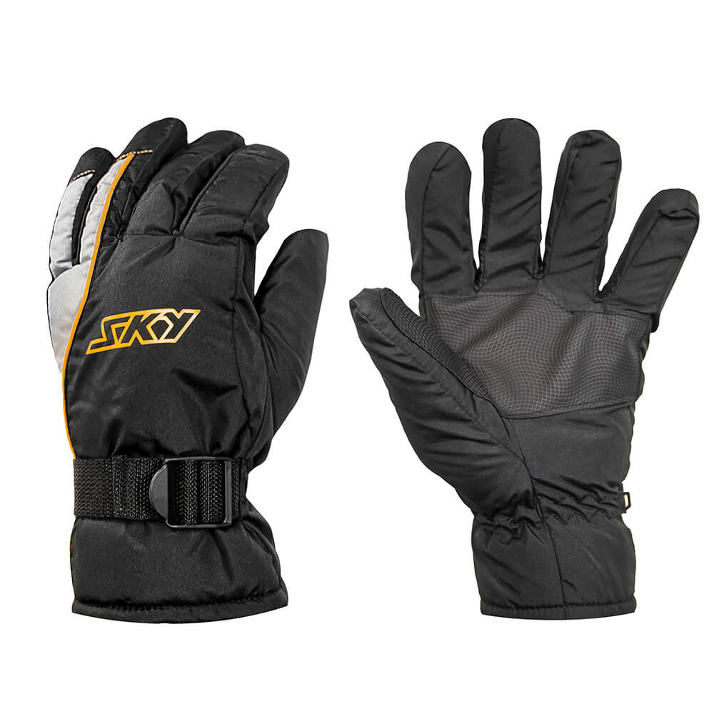 Luva Sky Winter | Preta e Amarelo | Impermeável