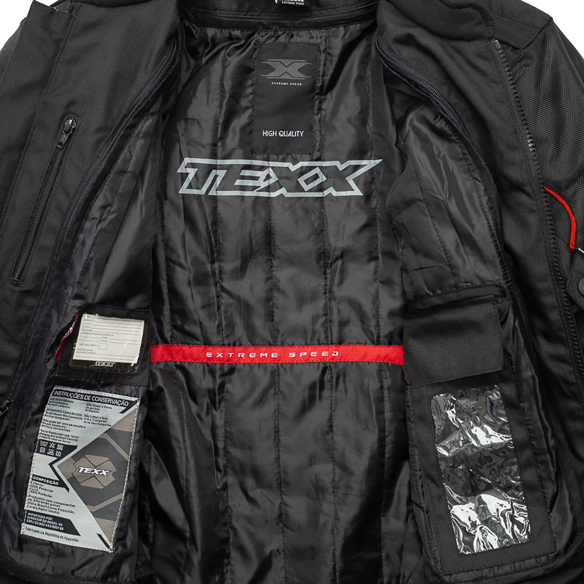 Jaqueta Texx New Strike V2 | Masculina | Preta e Vermelha