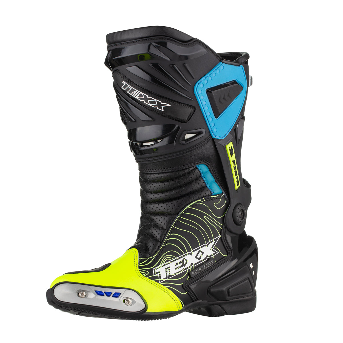 Bota Texx Pista | Preta, Verde e Azul