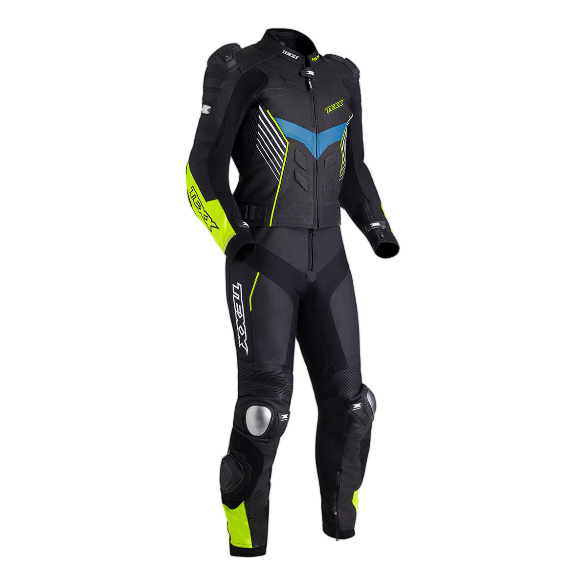 Macacão Texx Pista | 2 Peças | Preto, Azul e Verde