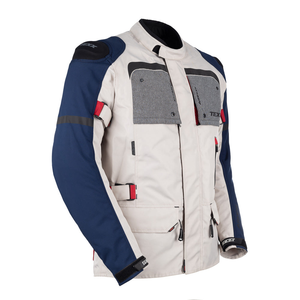 Jaqueta Texx Armor | Masculina | Branca, Azul, Vermelha e Cinza