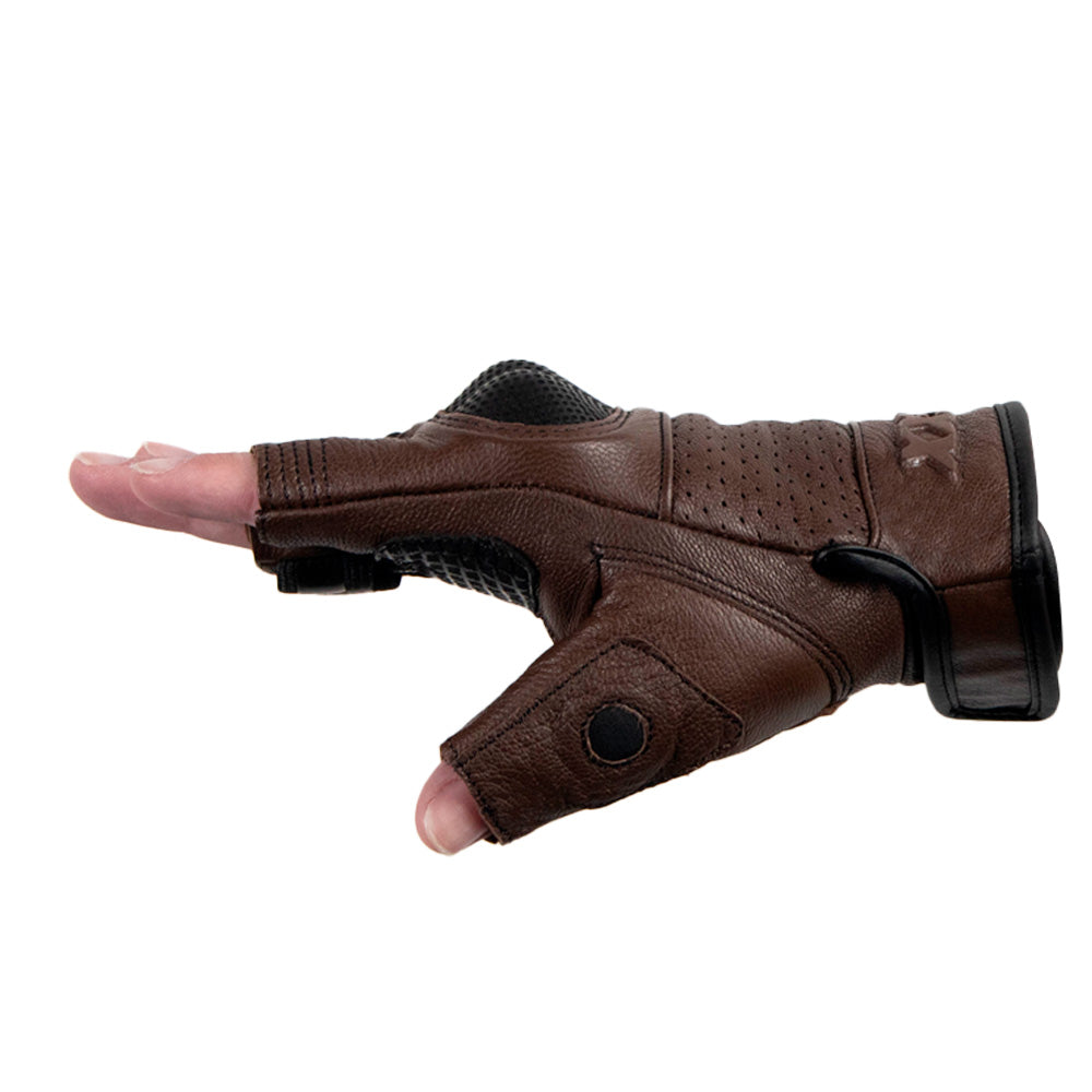 Luvas Texx Liberty | Meio Dedo | Marrom