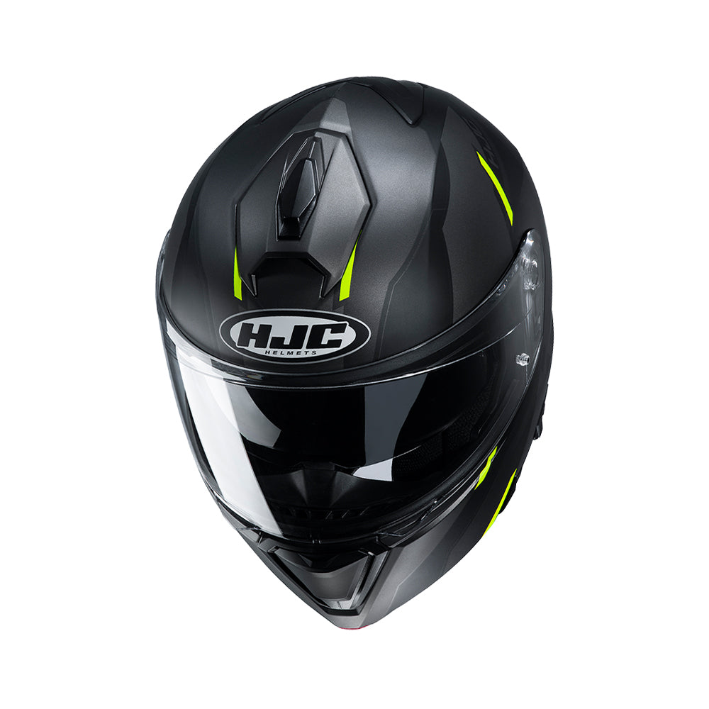 Capacete HJC I90 Aventa | Preto, Cinza e Verde