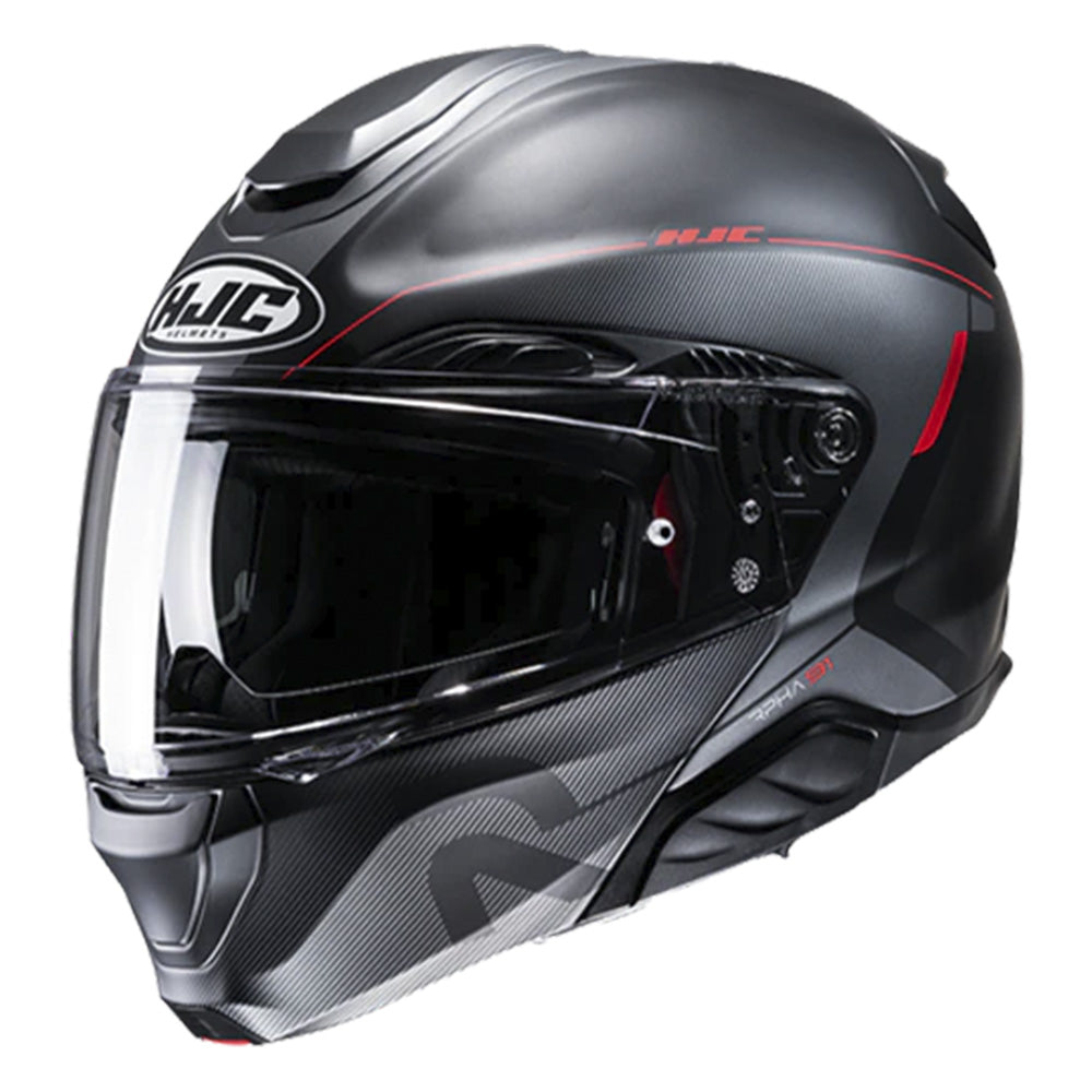 Capacete HJC Rpha 91 Combust | Preto, Chumbo e Vermelho