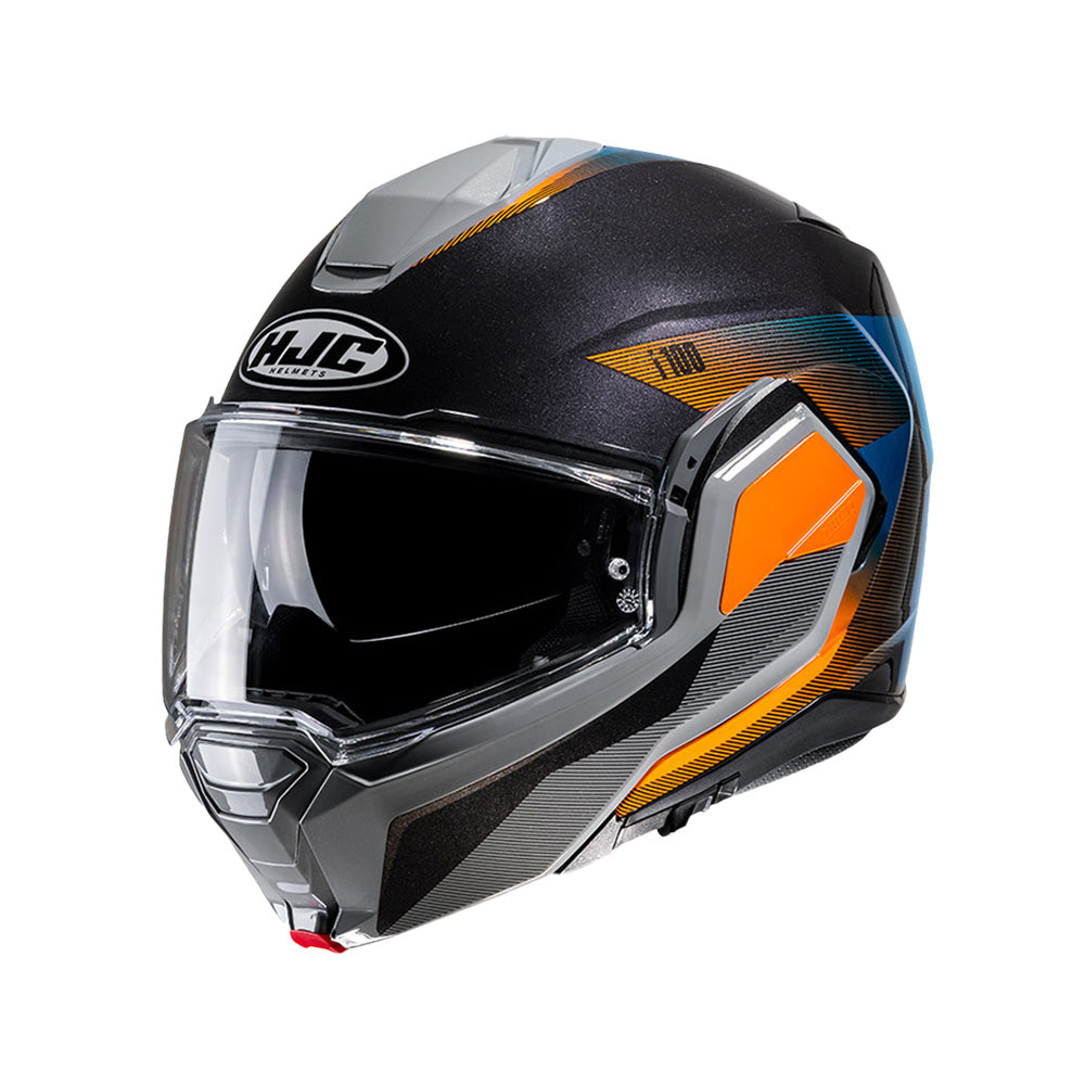 Capacete HJC I100 180 Beston | Cinza, Laranja e Azul