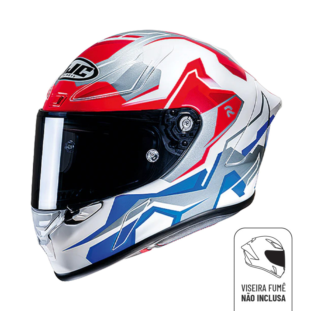 Capacete HJC Rpha 1 Nomaro | Vermelho, Branco, Azul e Cinza