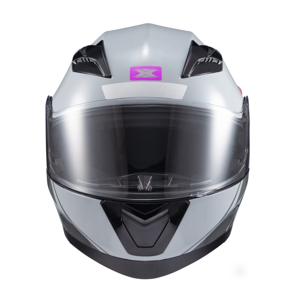 Capacete Texx Gladiator V3 Makan | Escamotiável | Cinza e Rosa