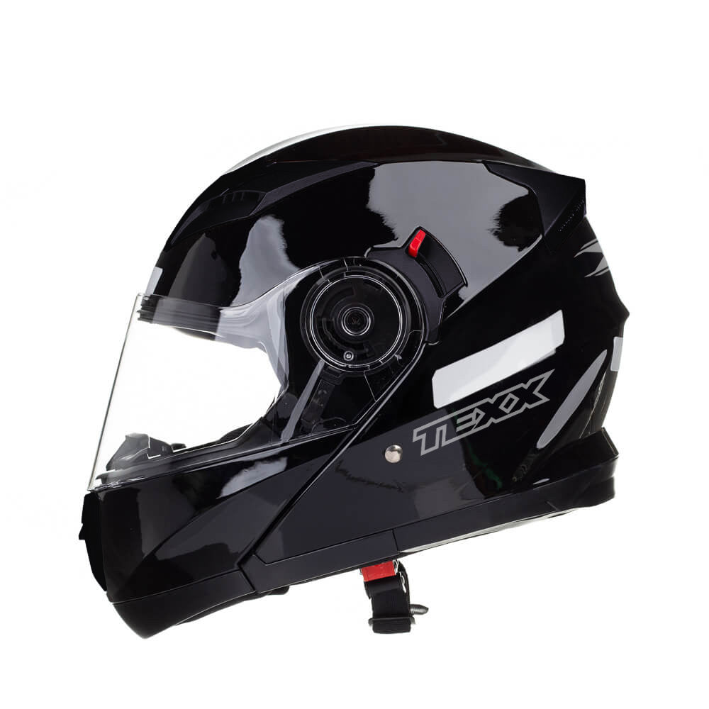 Capacete Texx Gladiator V3 | Escamoteável | Preto Brilho