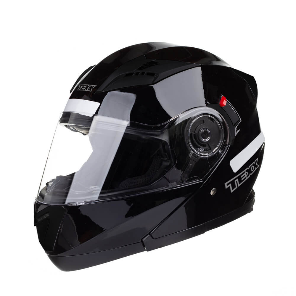 Capacete Texx Gladiator V3 | Escamoteável | Preto Brilho