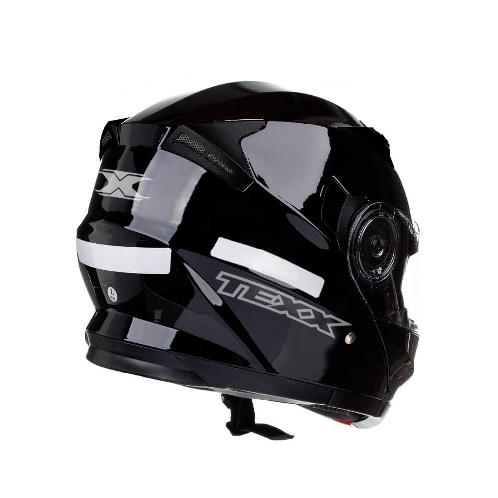 Capacete Texx Gladiator V3 | Escamoteável | Preto Brilho