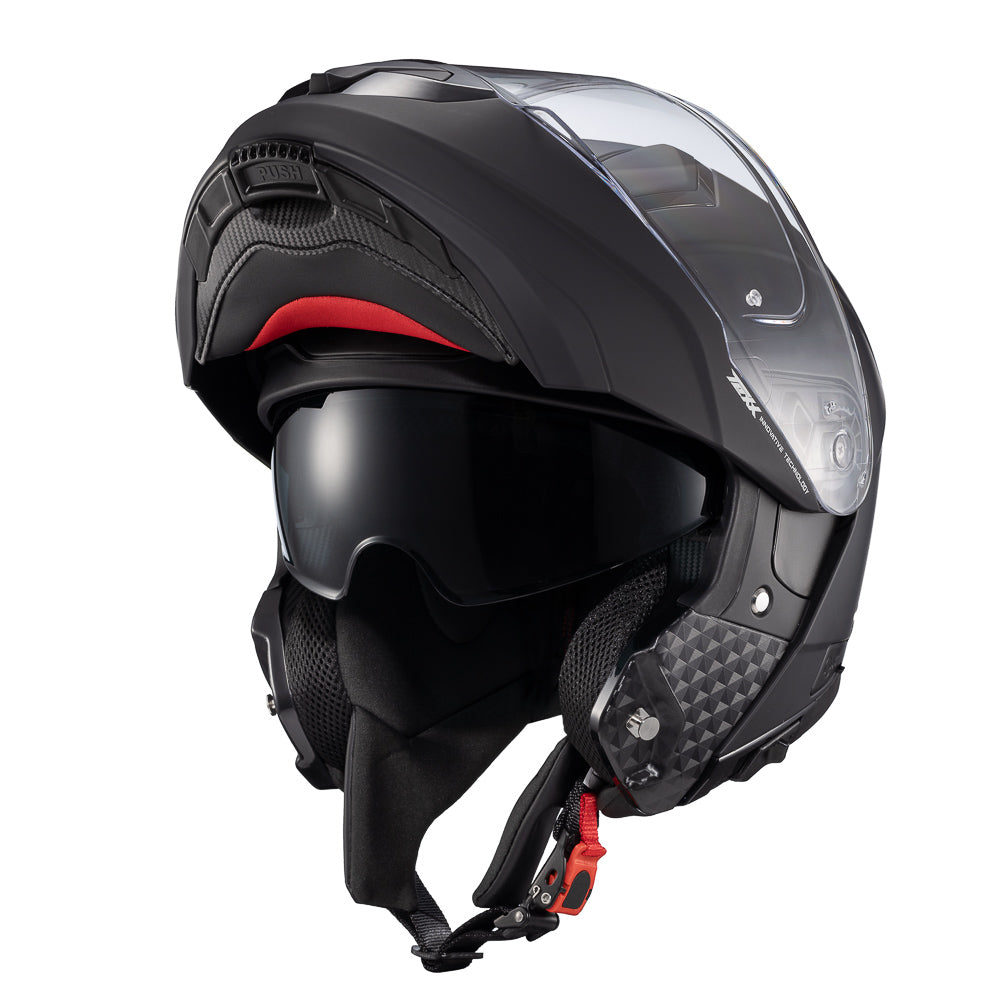 Capacete Texx Kratos Solid | Escamoteável | Preto Fosco