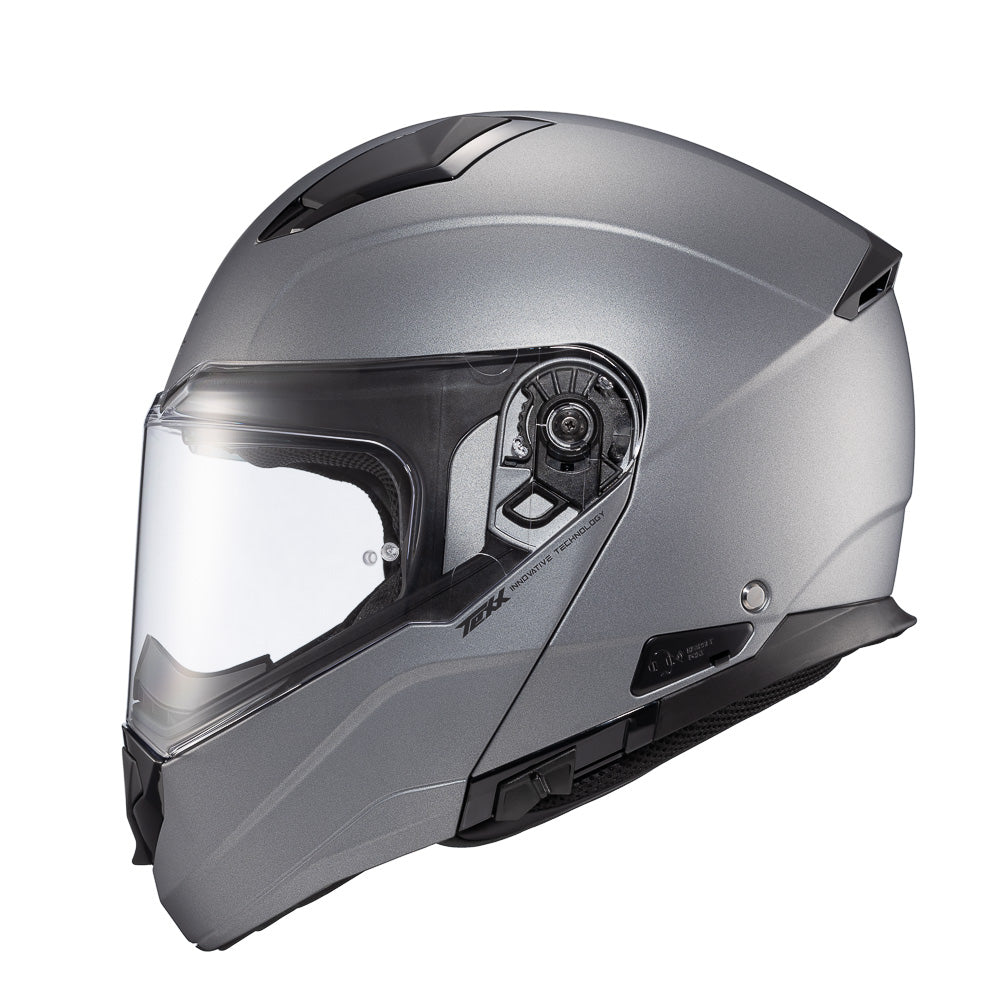Capacete Texx Kratos Solid | Escamoteável | Titanio Fosco