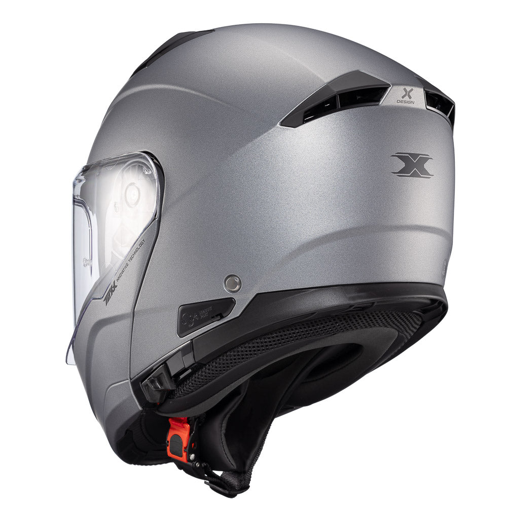 Capacete Texx Kratos Solid | Escamoteável | Titanio Fosco