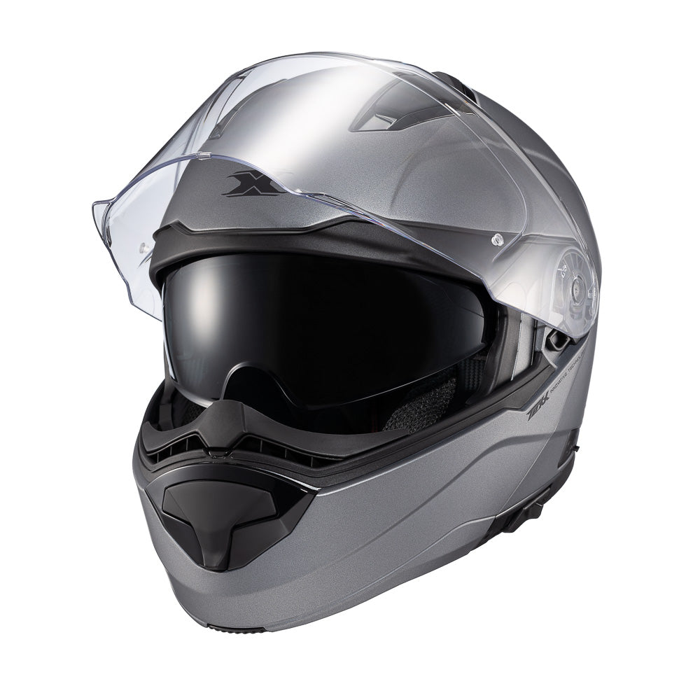 Capacete Texx Kratos Solid | Escamoteável | Titanio Fosco
