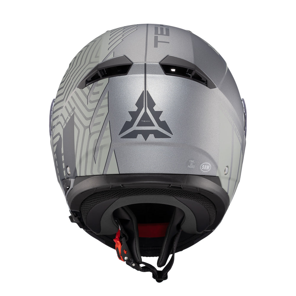 Capacete Texx Kratos Cyber | Escamoteável | Cinza Fosco