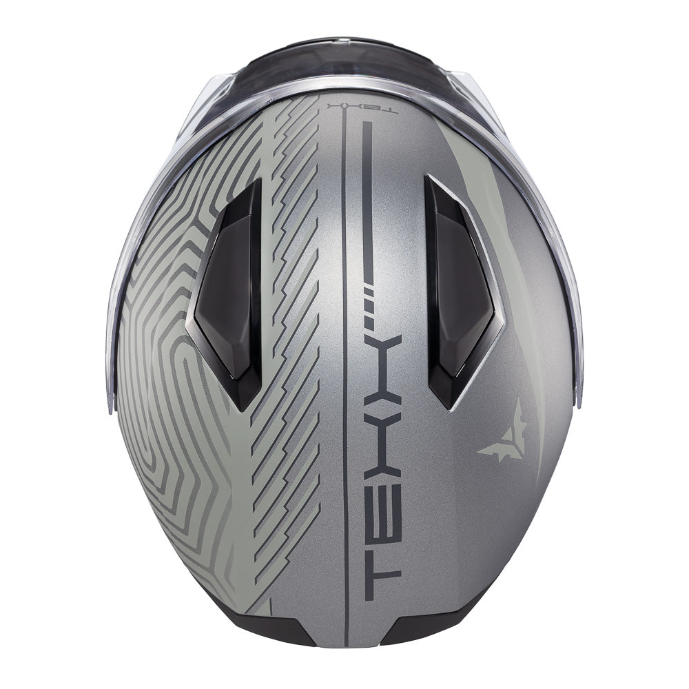 Capacete Texx Kratos Cyber | Escamoteável | Cinza Fosco