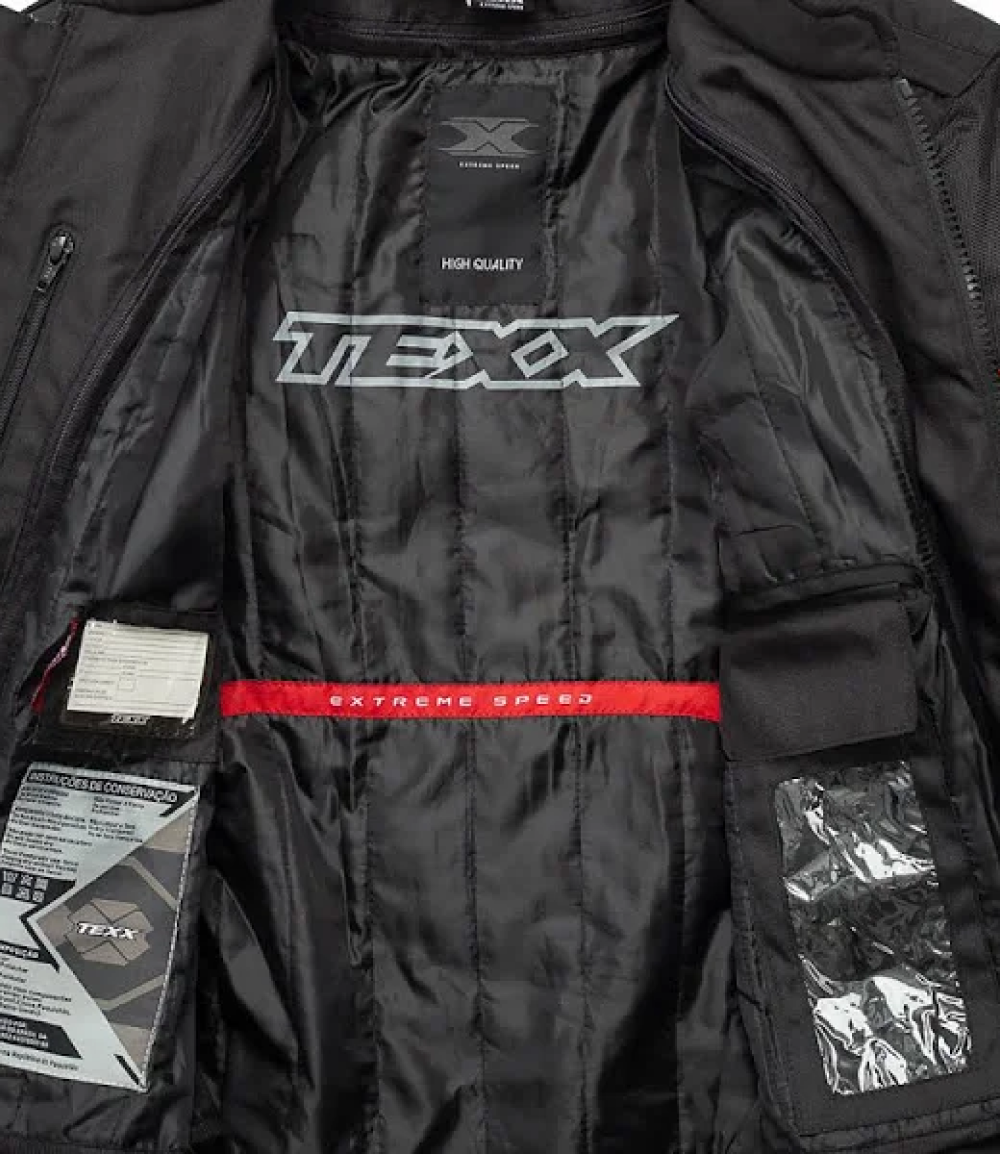 Jaqueta Texx New Strike V2 | Masculina | Preta e Vermelha