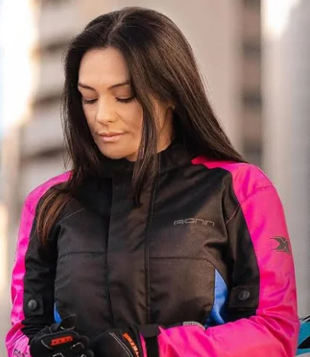 Jaqueta Texx Ronin V2 Lady | Feminina | Preta, Rosa e Azul