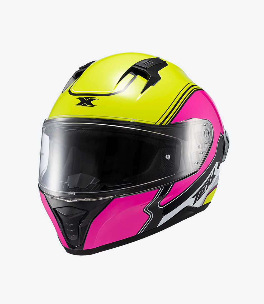 Capacete Texx Raptor | Hornet | Verde Rosa Branco