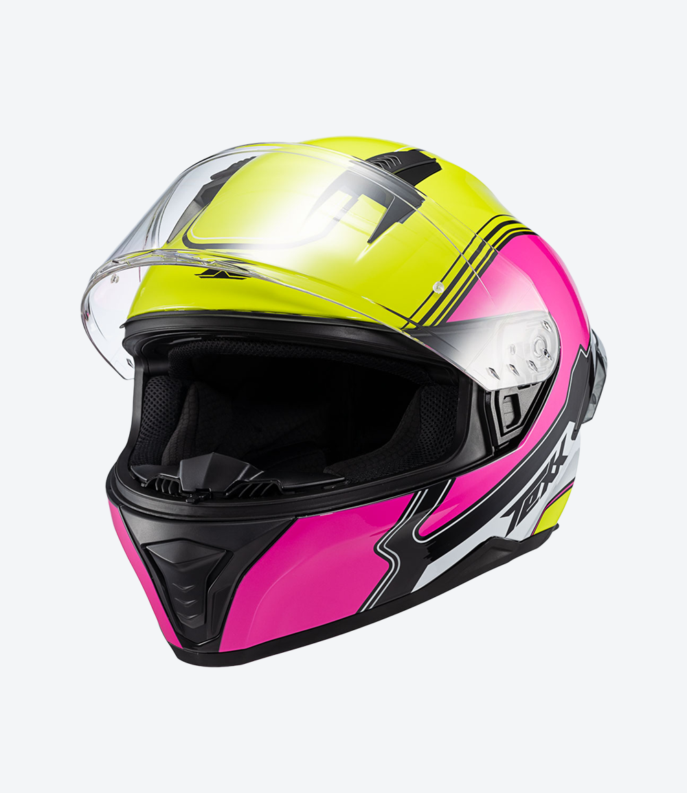 Capacete Texx Raptor | Hornet | Verde Rosa Branco
