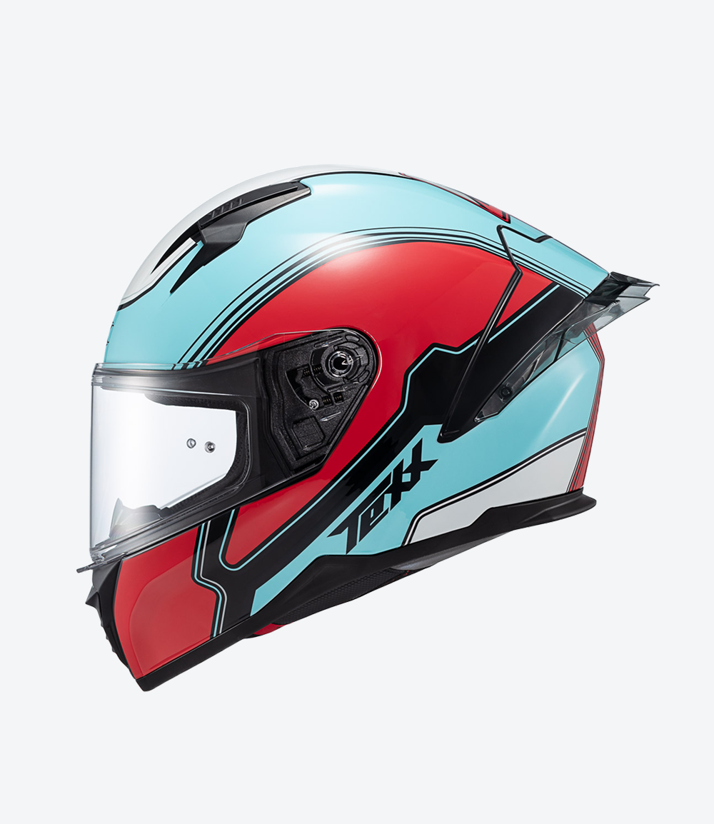 Capacete Texx Raptor | Hornet | Azul Vermelho Branco