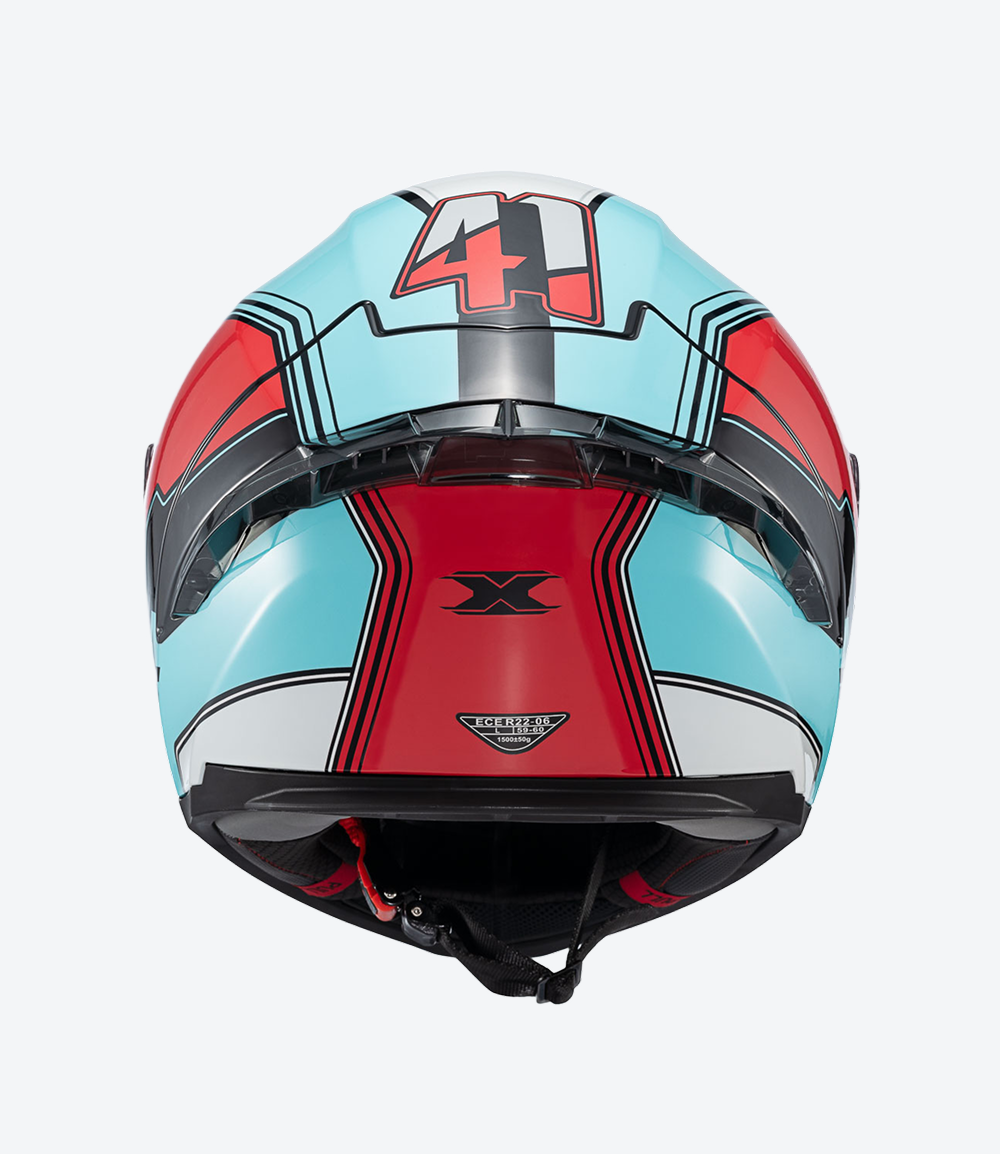 Capacete Texx Raptor | Hornet | Azul Vermelho Branco