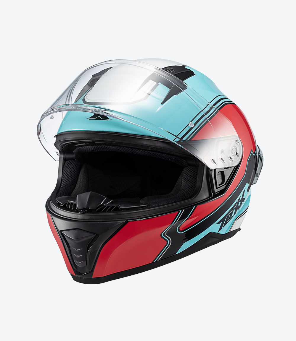 Capacete Texx Raptor | Hornet | Azul Vermelho Branco