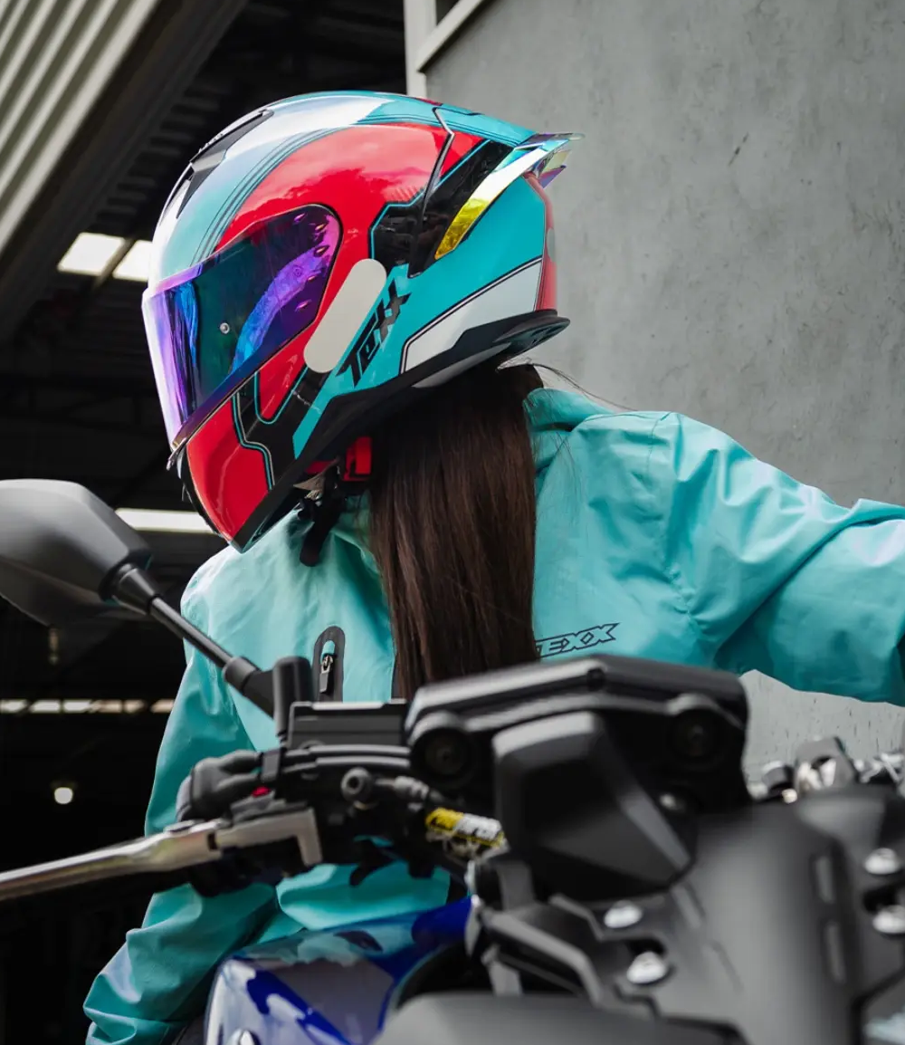 Capacete Texx Raptor | Hornet | Azul Vermelho Branco