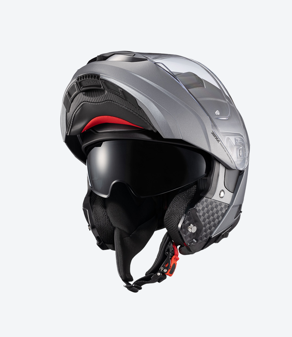 Capacete Texx Kratos Solid | Escamoteável | Titânio Fosco