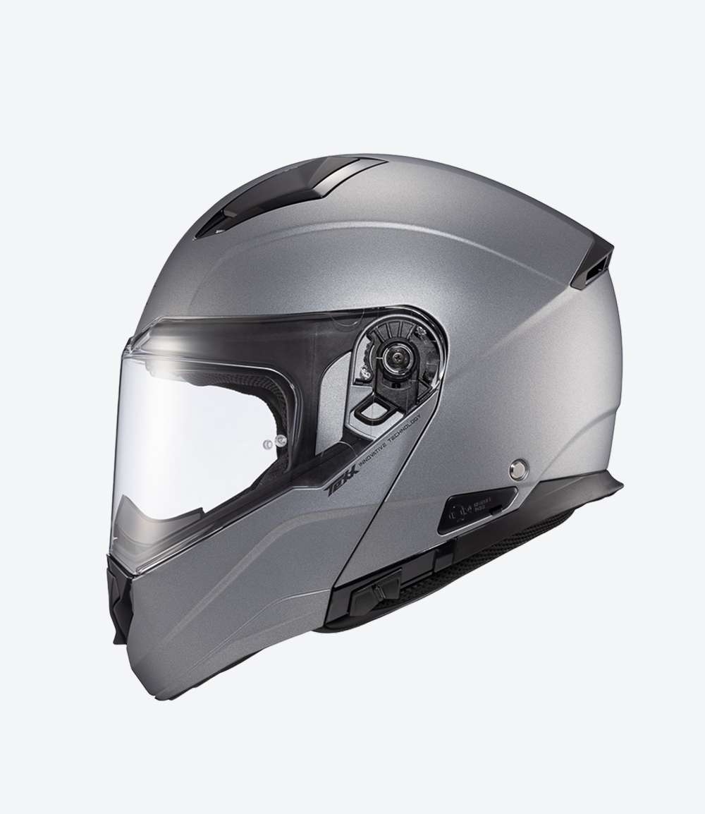 Capacete Texx Kratos Solid | Escamoteável | Titânio Fosco