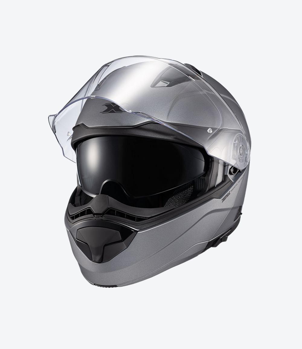 Capacete Texx Kratos Solid | Escamoteável | Titânio Fosco