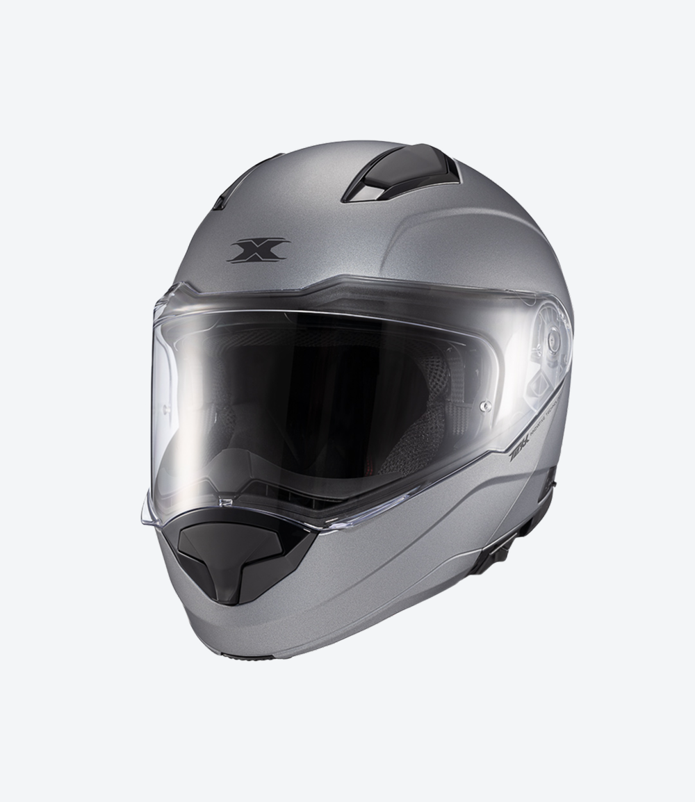 Capacete Texx Kratos Solid | Escamoteável | Titânio Fosco