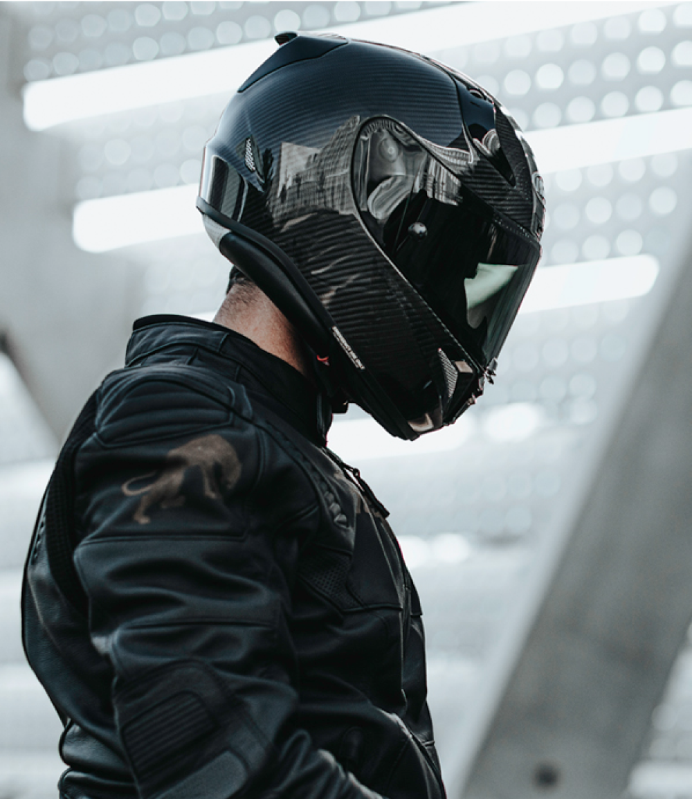 Capacete HJC Rpha 11 Carbon Bleer | Preto e Cinza