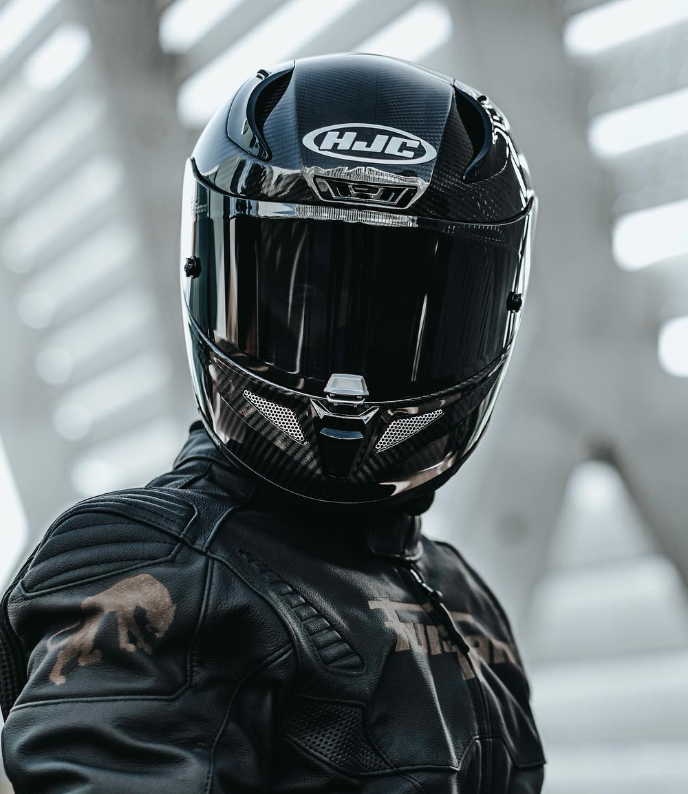 Capacete HJC Rpha 11 Carbon Bleer | Preto e Cinza
