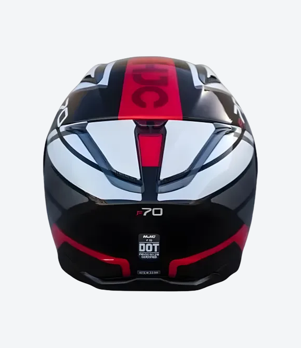 Capacete HJC F70 Tino | Preto, Branco e Vermelho