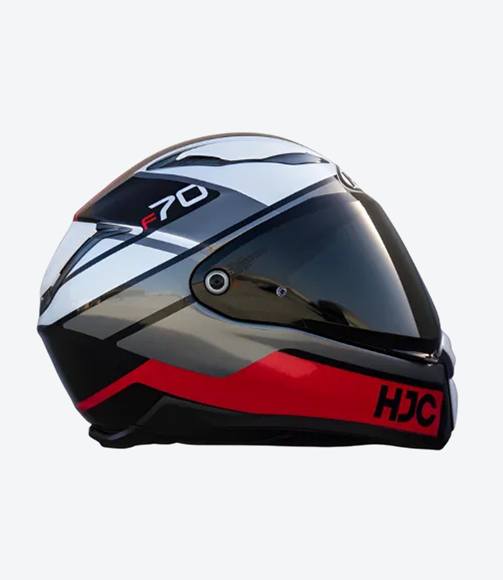 Capacete HJC F70 Tino | Preto, Branco e Vermelho