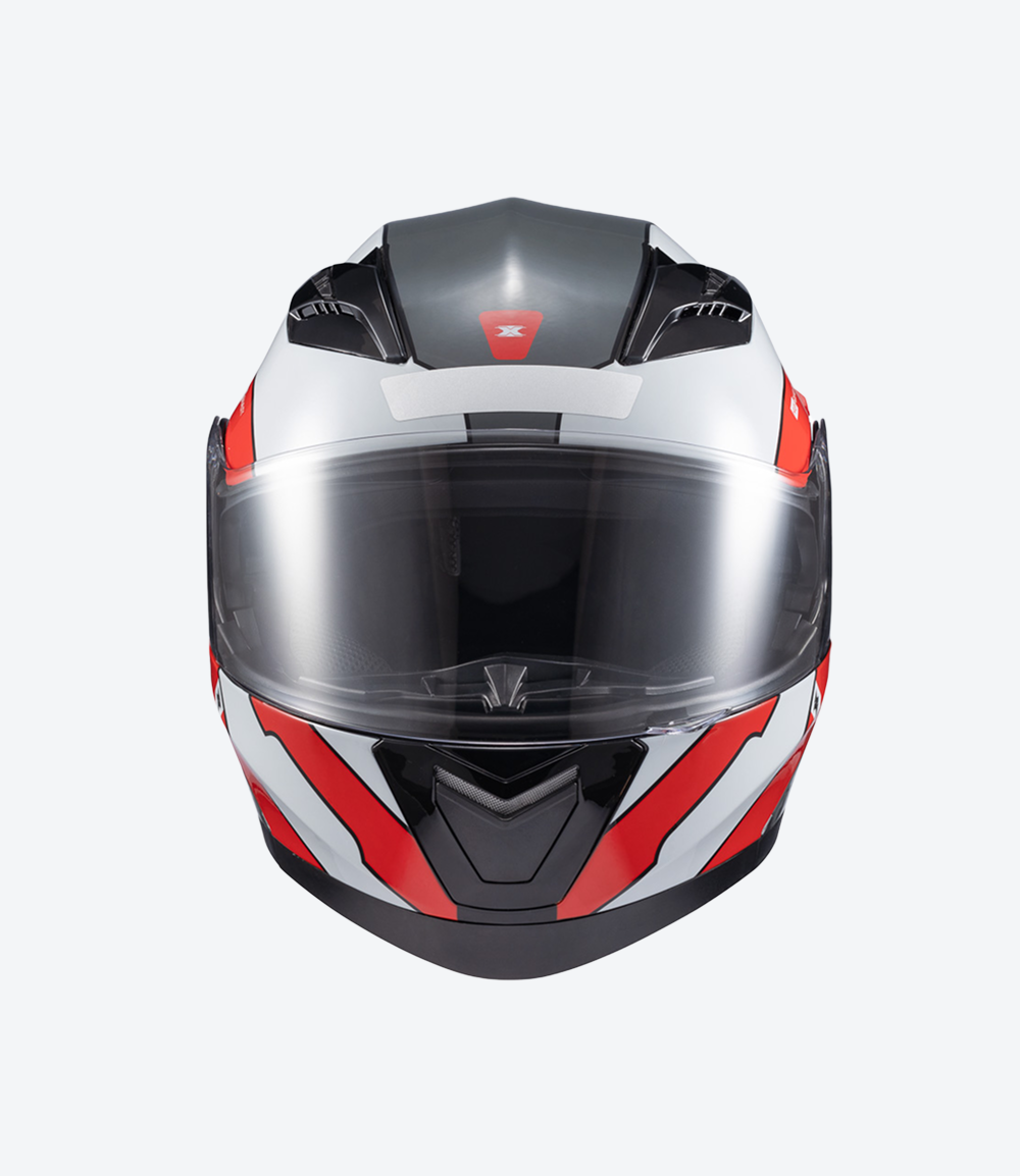 Capacete Texx Gladiator V3 Reisen | Escamoteável | Vermelho e Branco Brilho