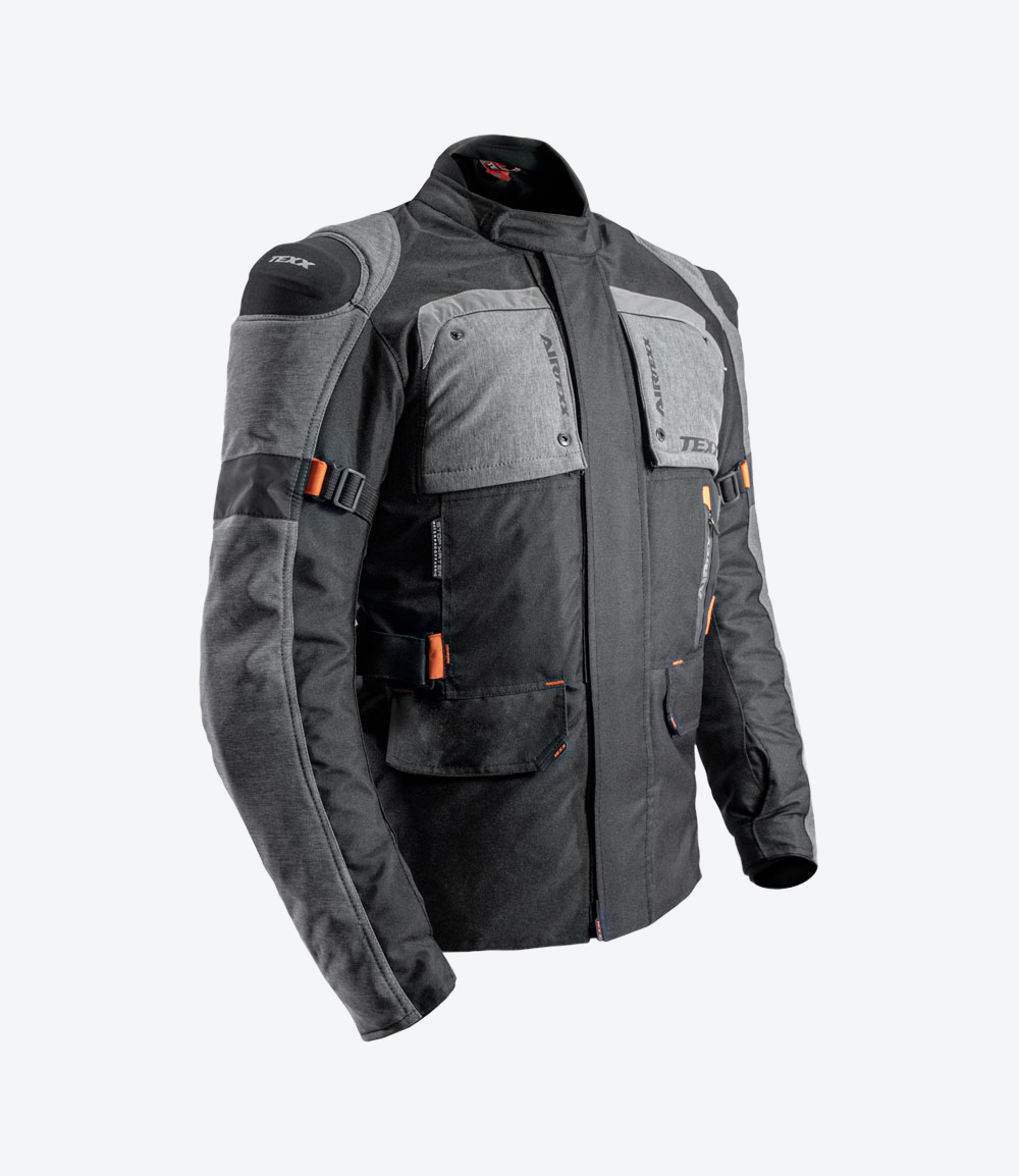 Jaqueta Texx Armor | Masculina | Preta, Cinza e Laranja