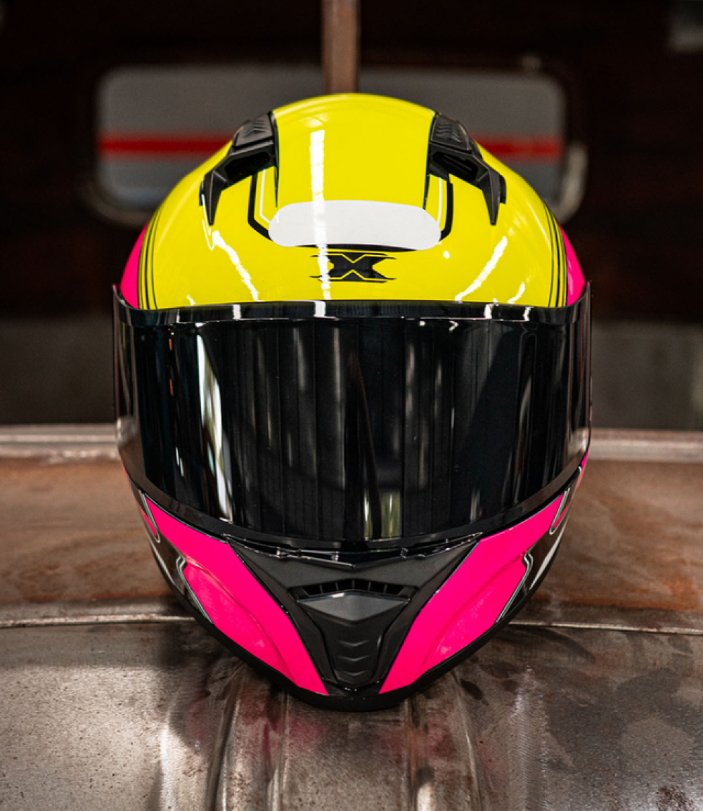 Capacete Texx Raptor | Hornet | Verde Rosa Branco
