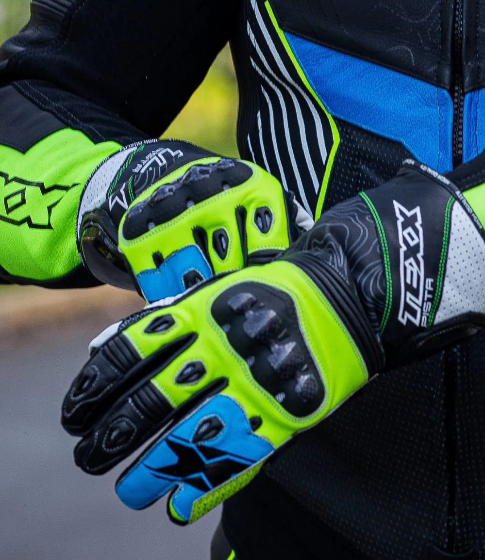 Luvas Texx Pista V2 | Azul e Verde